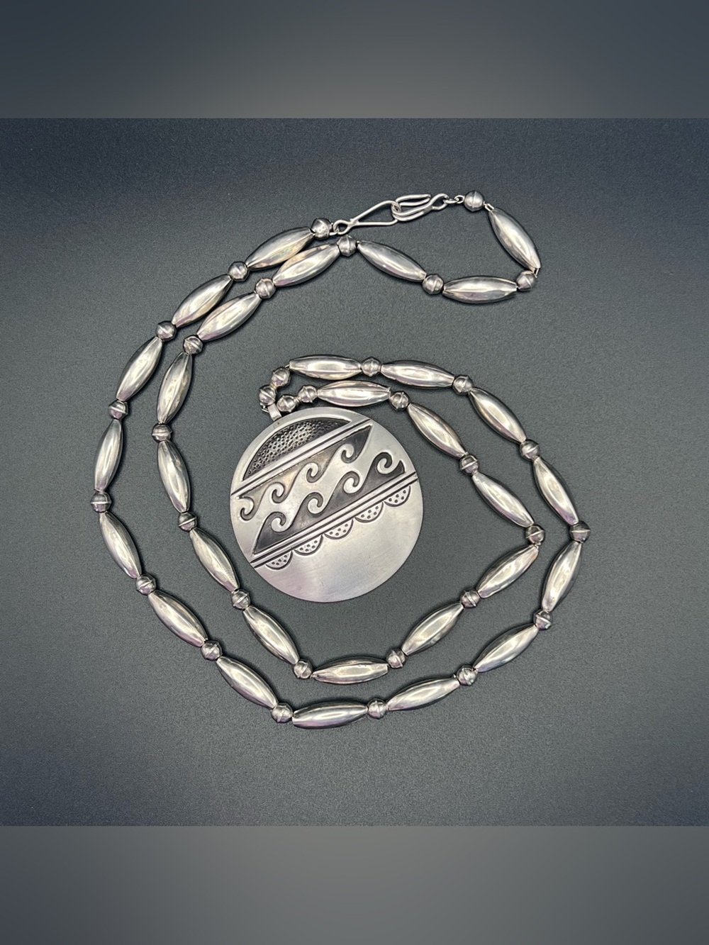 Sterling Silver Navajo Pearls with Pendant